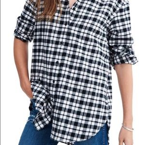 Madewell Oversized Flannel Shirt Size Small